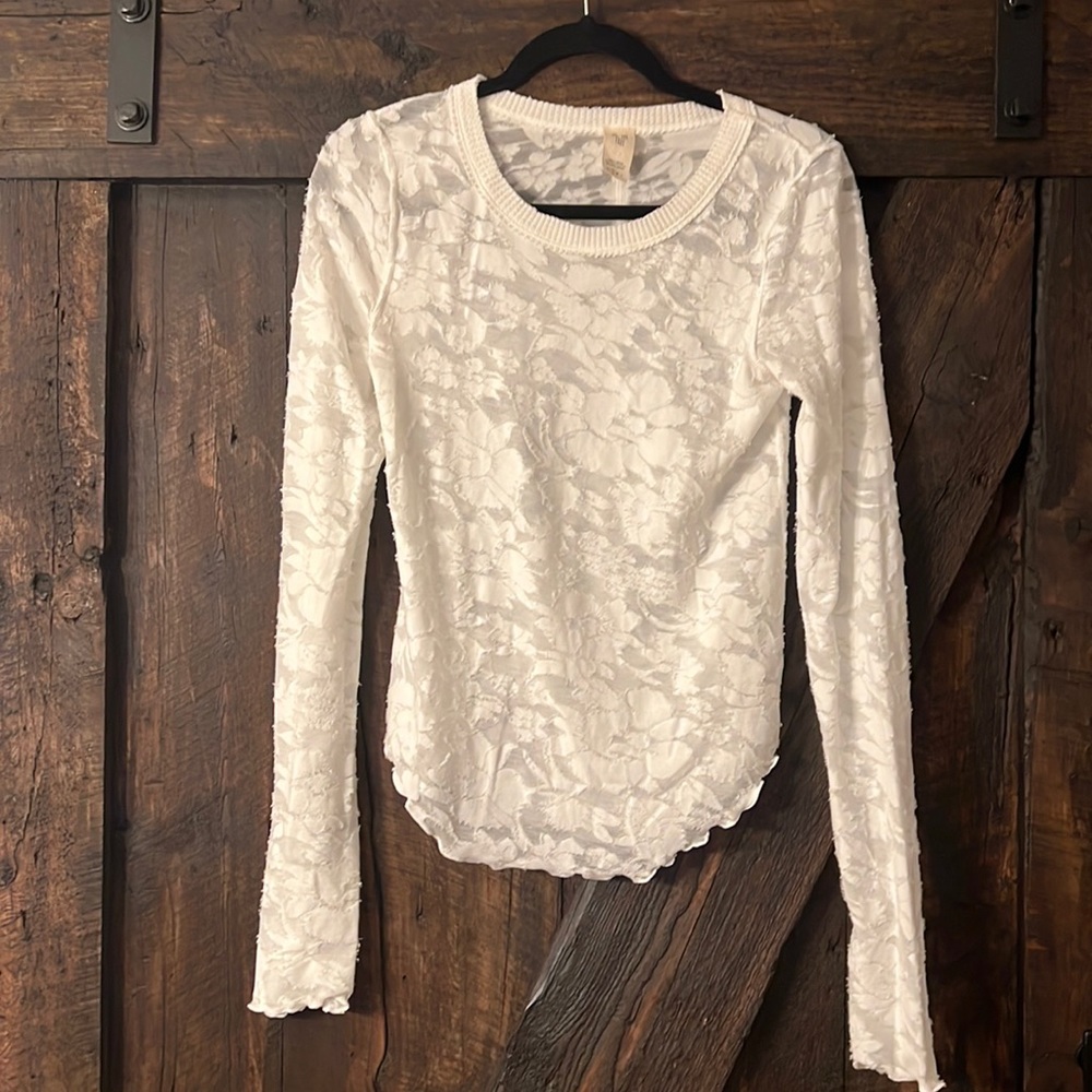 Never Worn we The Free Mesh Lace Top